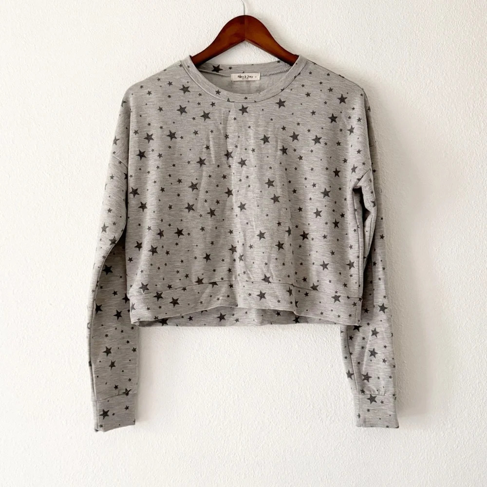 Mikey Joey Star Y2K Crop Sweatshirt Streetwear Small Oversized Indie